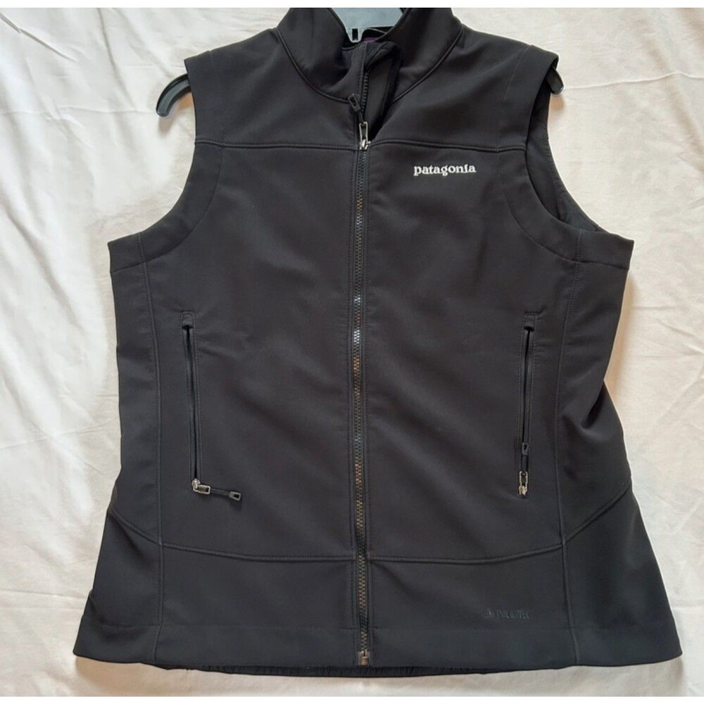 Patagonia Women’s Polartec Softshell Vest Black Full Zip Size Large